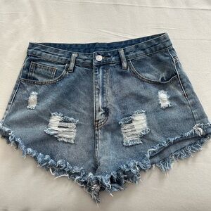 Shein High Waisted Denim Shorts Size M